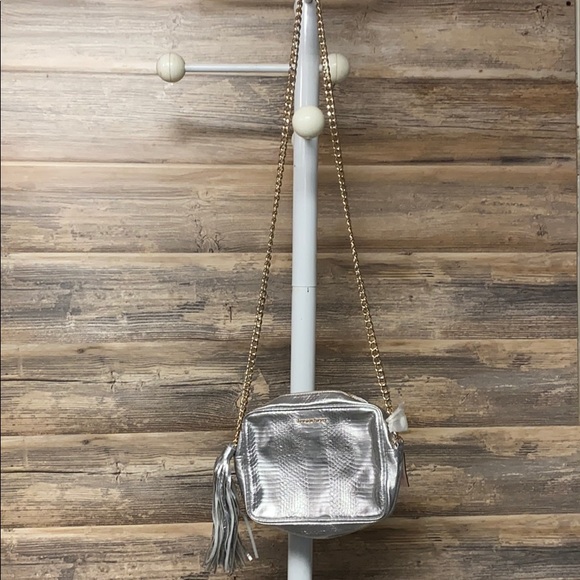 Victoria's Secret Handbags - Victoria's Secret Silver Crossbody Bag NWT